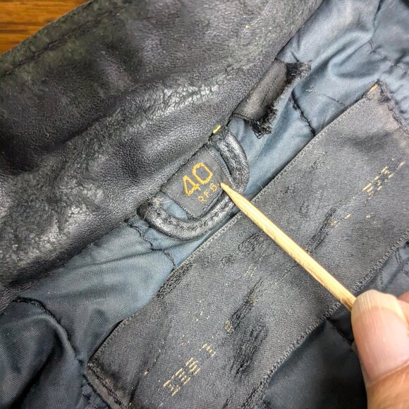 SOLDHein Gericke VTG AMF Harley Davidson Leather Cafe Racer Jacket 40 Thrashed - Picture 16 of 16